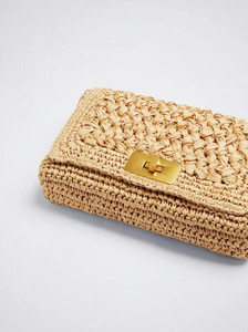 SAC À MAIN EMBRAYAGE RAFFIA LOVELY GROS - Product Image 2