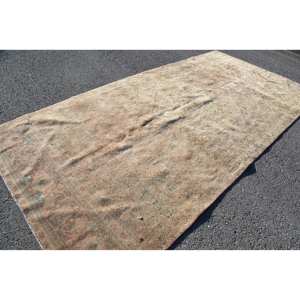 Tapis Turc Vintage Classique Beige Vert Grande Surface 6.1 X 12.5ft Aubusson Design Patchwork Laine Latex pour Salon Couloir - Product Image 2