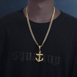 S925 Micro Moissanite Ancla Colgante - Product Image 2