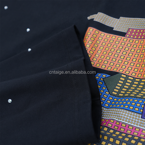 Camisetas gráficas de peso pesado para mujer, camisetas recortadas cuadradas con diamantes de imitación negros personalizados, camiseta gráfica con diamantes de imitación para mujer - Product Image 4