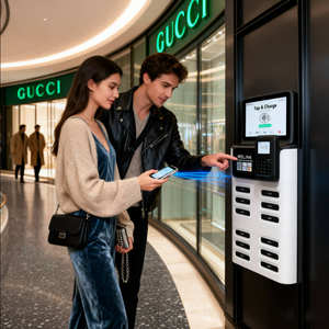 2025 plus récent kiosque de location de banque d'alimentation NFC intelligente à 12 emplacements Station de charge commerciale à charge Super <span class=keywords><strong>rapide</strong></span> pour les aéroports de centres commerciaux - Product Image 1