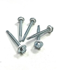 Taiwan tête de bride hexagonale Sds vis de toiture acier au carbone acier inoxydable rondelles en PVC blanc disponible mesure métrique en pouces - Product Image 6