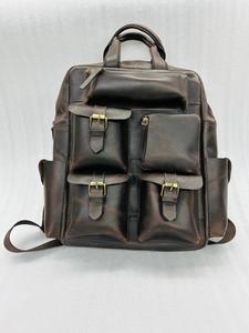 Indian manufacturing Luxury Premium Quality Leather <b>Laptop</b> Backpack with Zipper Closure High Quality Leather <b>Bag</b> for Men <b>Women</b> - Product Image 2