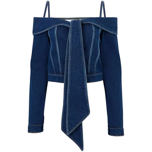 ชุดเสื้อผ้า2ชิ้นผ้ายีนส์ยืดหยุ่นแขนยาวมีซิปและกางเกงสำหรับ2025ฤดูใบไม้ร่วง - Product Image 6