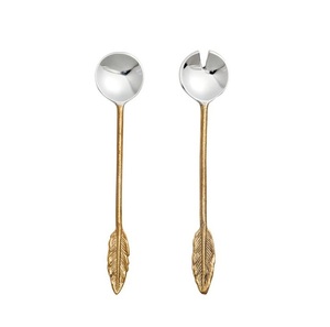 Cuchara de ensalada de metal para MANGO, diseño de ciervo con plata pulida para restaurantes, producto de gran oferta - Product Image 3