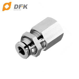 SUS 304 Connecteur de cloison femelle hydraulique Raccords de tuyau Raccords de tuyau - Product Image 1