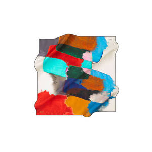 Floral Viscose <b>Silk</b> Square <b>Scarf</b> for Summer - Product Image 1
