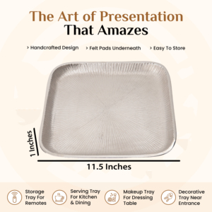 New Design Heavy Duty square Dessert Salad Plate Stainless Steel Plate Metal Food Serving Dishes <b>Breakfast</b> <b>Tray</b> - Product Image 4