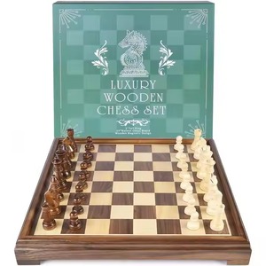 Juego de Ajedrez de Madera, Tablero Magnético Plegable, Diseño Compacto, Piezas de Madera, Juego de Viaje Clásico para Regalo - Product Image 6