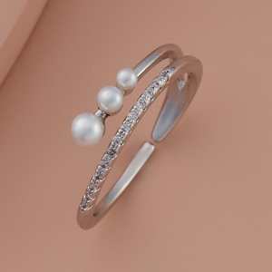 Modern Gold/Rhodium-Plated <b>Stainless</b> <b>Steel</b> Cluster <b>Ring</b> for Gift Occasion Children Religious Style - Product Image 4
