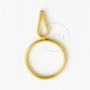 Anillo blanco de Plata de Ley 925 chapado en oro de 18kt con base ajustable para cabujón de piedras preciosas y joyería personalizada - Product Image 3