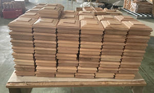 Tapa de poste de escalera de pino de alta calidad, piezas de escalera de madera maciza, tapa de madera Newel para pasamanos y escalera de balaustre - Product Image 3