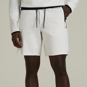 Shorts pour hommes en molleton de qualité, vente directe d'usine 2026, 64% coton, 31% polyester, 5% élasthanne, taille élastique, plusieurs couleurs - Product Image 1