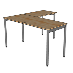 Bureau de travail moderne en forme de L, design convertible - OMA II HBOM212 - Product Image 6