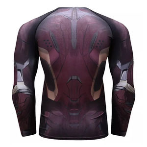 Equipo de entrenamiento de tamaño personalizado Rash Guard de nailon de LICRA de manga larga para hombre con características transpirables Opciones de color a la venta - Product Image 3