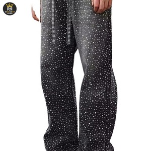 Pantalon en strass personnalisé exclusif pour hommes Style de créateur Pantalon en strass de luxe pour hommes style 2025 - Product Image 5