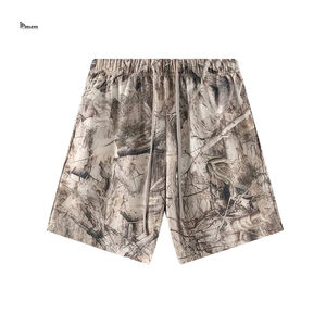 Conjunto Corto Estilo Americano con Estampado de Camuflaje de la Selva, 100% Algodón Jersey, Diseño Transpirable, Ropa Urbana Lisa, Impresión de Logotipo Personalizado - Product Image 3