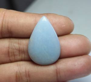 ที่ยอดเยี่ยมคุณภาพชั้น 100% Angelite ธรรมชาติลูกแพร์ตัดรูปร่าง Cabochon หลวมอัญมณีแท้สําหรับทําเครื่องประดับในอัตราจํานวนมาก - Product Image 5