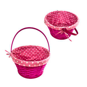 ตะกร้าอีสเตอร์สานมือตะกร้าไม้ไผ่พร้อมซับในทำจากผ้าฝ้ายตะกร้าของขวัญแฮนด์เมดสำหรับเทศกาลวันหยุดจากเวียดนาม - Product Image 1
