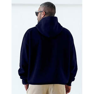 Vente en gros de sweat-shirt ample doublé polaire en coton avec cordon de serrage sweat-shirt à capuche lourd avec cordon de serrage - Product Image 2