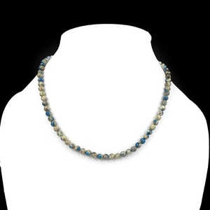 92.5 Sterling <b>Silver</b> K2 Jasper Gemstone <b>Necklace</b> <b>Heart</b> Pattern Vintage Religious White Gold Plated 18K Fine Chains Perfect Gift - Product Image 5