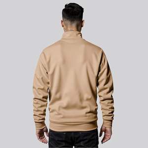 Sudadera de algodón 100% personalizada de calidad superior para hombre, diseño de media cremallera sólida de ajuste Regular - Product Image 3