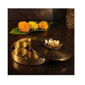 Boîte à épices en laiton en solde, offrant un rangement pratique et élégant, lavable au lave-vaisselle et étanche pour un usage quotidien - Product Image 6