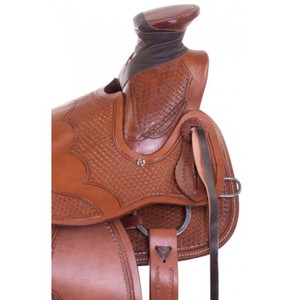 Selles de cheval Western Premium faites à la main selle de sentier équestre en cuir anglais avec fourche d'arbre Wade Roping Ranch Work Tack Set - Product Image 2