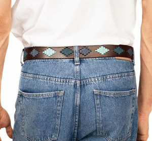 Cinturones de cuero unisex de calidad precio al por mayor color cosido a mano sólido personalizado - Product Image 3