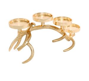 Support de T-Light et bougeoir de cerf doré de haute qualité en métal d'aluminium pour la décoration de Noël et de la maison - Product Image 5