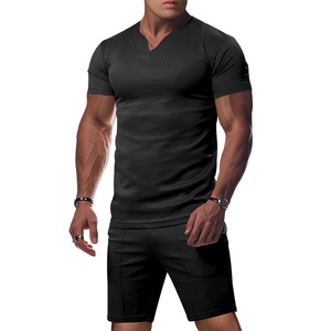 Completo Sportivo da <span class=keywords><strong>Uomo</strong></span> PASUXI a Rapida Asciugatura, Set Estivo Casual con T-Shirt e Pantaloncini, Tuta da Ginnastica, <span class=keywords><strong>Abbigliamento</strong></span> Sportivo Maschile - Product Image 4