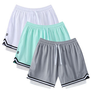 NOUVEAU short de sport fitness pour hommes impression bouffante personnalisée Logo Gym basket-ball vêtements de sport filets décontractés short jogger short en maille - Product Image 1