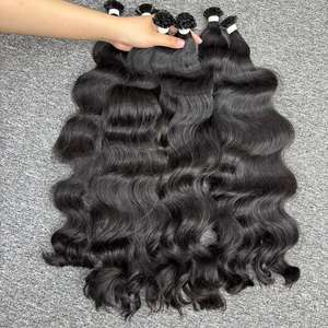 Cheveux naturels à pointe plate 100% cheveux humains vietnamiens vierges Remy Super Double dessiné Machine Double trame - Product Image 4