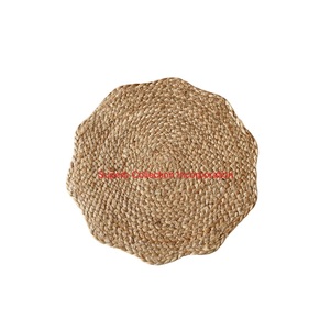 Manteles individuales redondos trenzados de yute hechos a mano para decoración de mesa de comedor, manteles tejidos de fibra Natural, accesorios de decoración para el hogar ecológicos - Product Image 4