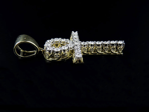 Haute qualité luxe hommes bijoux jésus chrétien pendentif 925 argent Sterling Moissanite diamant croix pendentif - Product Image 4