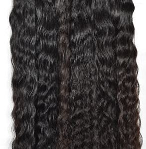Vente en gros de cuticules vierges brésiliennes alignées extensions de cheveux humains droits indiens bruts avec des styles d'eau profonde et de vague lâche - Product Image 3