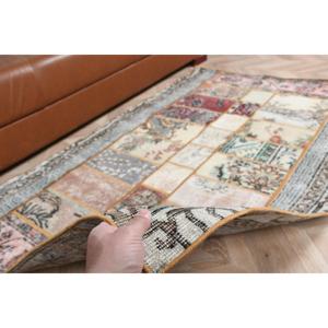 พรมตุรกีโบราณ ขนาด 3.4x5.3 ฟุต พรมลายพรางสีน้ำเงิน ทำจากขนสัตว์ - Product Image 5