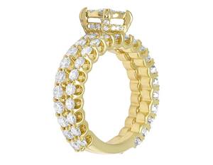 Anillo de Compromiso Clásico de Plata de Ley S925 con Moissanita de Corte Redondo, Claridad VVS, para Mujer - Product Image 3