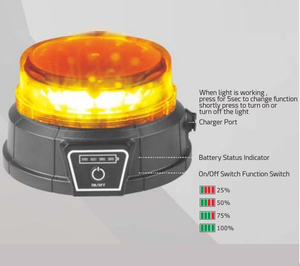 Ứng dụng điều khiển ánh sáng nhấp nháy không dây mới dẫn đèn hiệu <span class=keywords><strong>LED</strong></span> ánh sáng có thể sạc lại 12V-24V đèn flash đèn hiệu cho xe tải SUV của cơ sở từ tính - Product Image 6