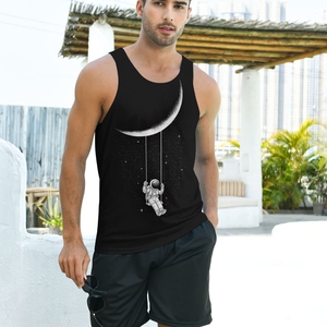 Sublimación All Over Printing Custom logo Men Tanktops para verano Plain Gym Guys Men's Tank Tops al por mayor Best Mens Tanktop - Product Image 3