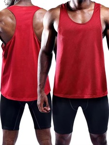 2024 hombres transpirable Casual gimnasio camiseta sin mangas logotipo personalizado Fitness entrenamiento músculo Stringer camiseta sin mangas de punto Culturismo - Product Image 2