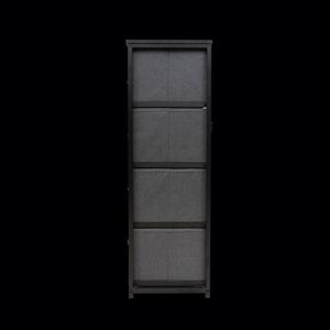 Freestanding MDF Dresser With Stainless Steel Frame Modern Fabric Drawer Cabinet <b>For</b> Living Room - Product Image 4