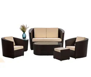 PRSF-126 de mimbre para Patio exterior, muebles de mimbre para jardín, venta al por mayor, directa de fábrica, hecho en Vietnam