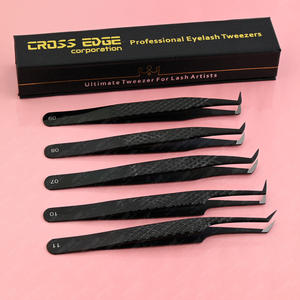 Pince à épiler d'extensions de cils à pointe de fibre la plus vendue - Product Image 2