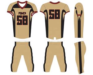 Uniformes de Fútbol Americano Personalizados OEM de Manga Corta y Talla Grande con Bordado Sublimado Personalizado - Product Image 2