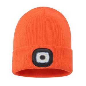LED-Patch Lange Beanie-Mütze für Männer und Frauen Gemütliche Strickmütze für den Winter mit Stilvollem Patch-Detail - Product Image 5
