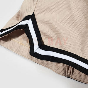 กางเกงขาสั้นของผู้ชายแห้งเร็วระบายอากาศได้ดีผ้าฝ้าย100% ลำลองสีทึบออกแบบได้ตามต้องการฤดูร้อน - Product Image 4