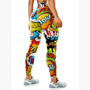 Leggings de yoga pour femmes, impression par sublimation en gros personnalisée, leggings de fitness, pantalons de yoga, vêtements de sport, leggings de course à pied - Product Image 1