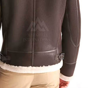 Nouvelle arrivée 2026, veste en cuir de haute qualité pour homme, fabrication en cuir, avec MOQ faible, veste en cuir et fourrure tendance pour homme - Product Image 6