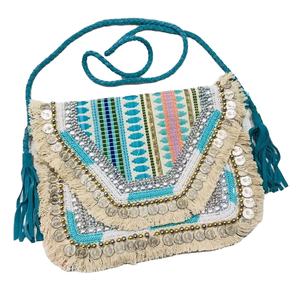 Banjara Boho กระเป๋าใส่เหรียญออกแบบพิเศษกระเป๋าลูกปัดสำหรับผู้หญิงสายเดี่ยวเป็นมิตรกับสิ่งแวดล้อมทำมือ - Product Image 3